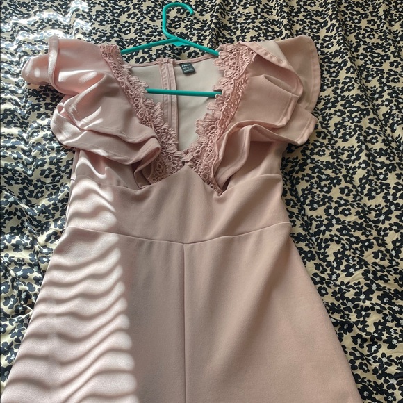 SHEIN Pants - SHEIN Pink Ruffled Jumpsuit